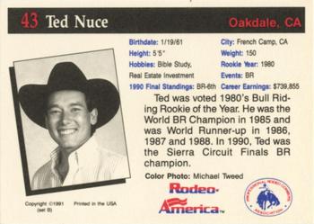 1991 Rodeo America Set B #43 Ted Nuce Back